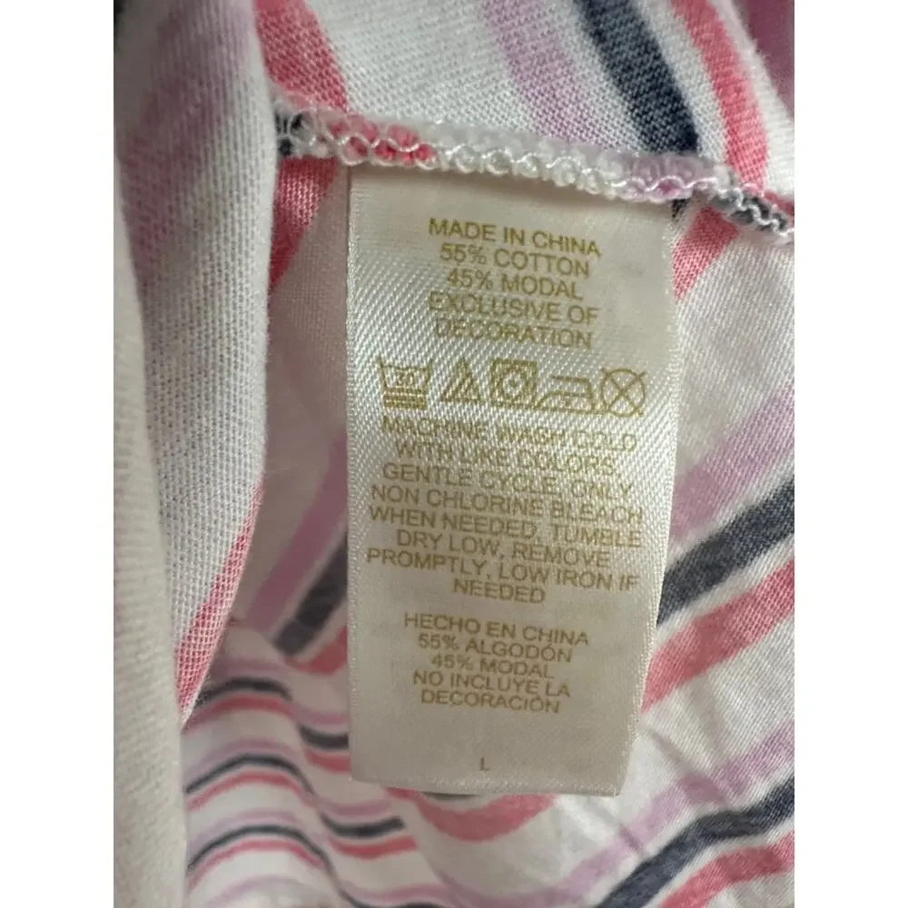 kate spade Tank Top Stripe Pink Purple White Bow Girly Feminine Summer Swing